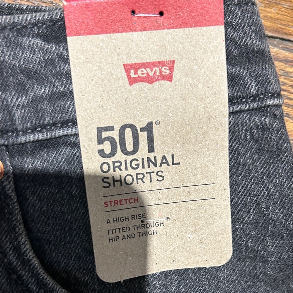 Levi's Women's Dark Denim Jean Shorts - Picture 2 of 11